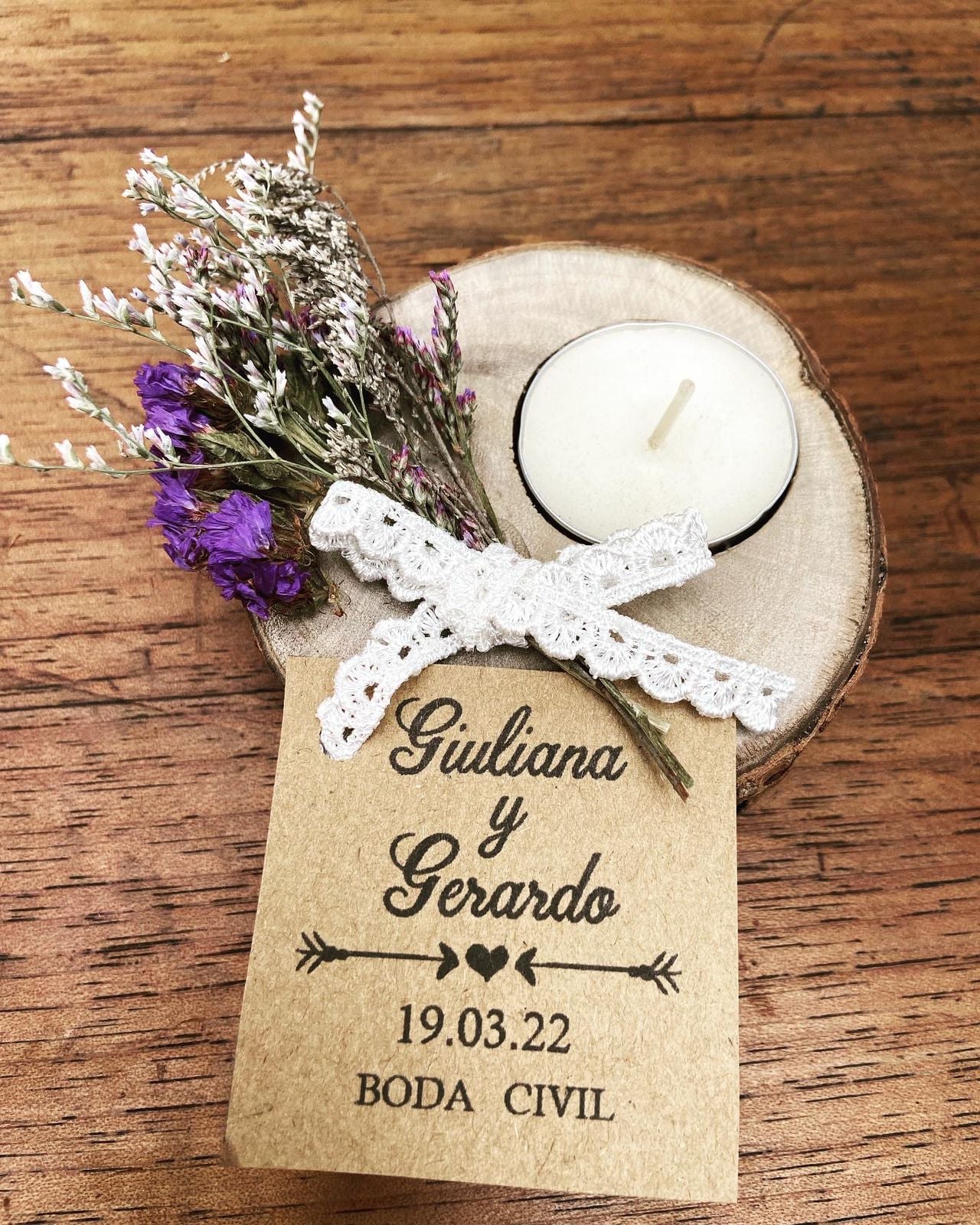 Recuerdos de portavela para boda - Imagen 3