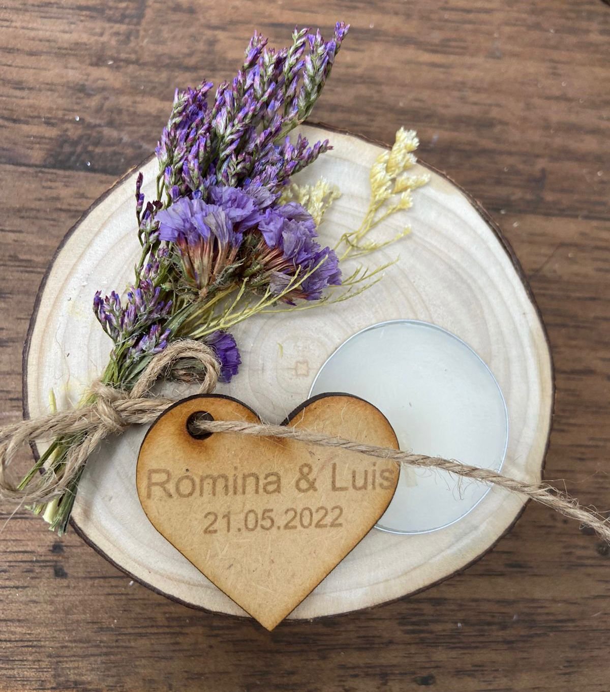 Recuerdos de portavela para boda